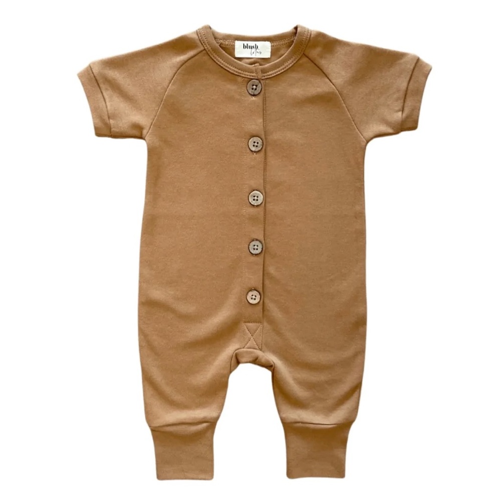PECAN | Blush Lotus Baby Organic Romper
